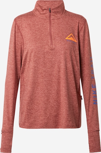 NIKE Functioneel shirt in de kleur Blauw / Roestbruin / Sinaasappel, Productweergave