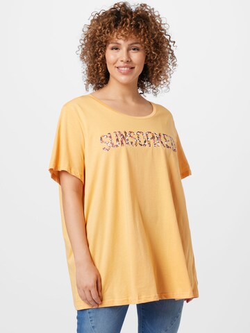 Zizzi Shirt 'VVERA' in Oranje: voorkant