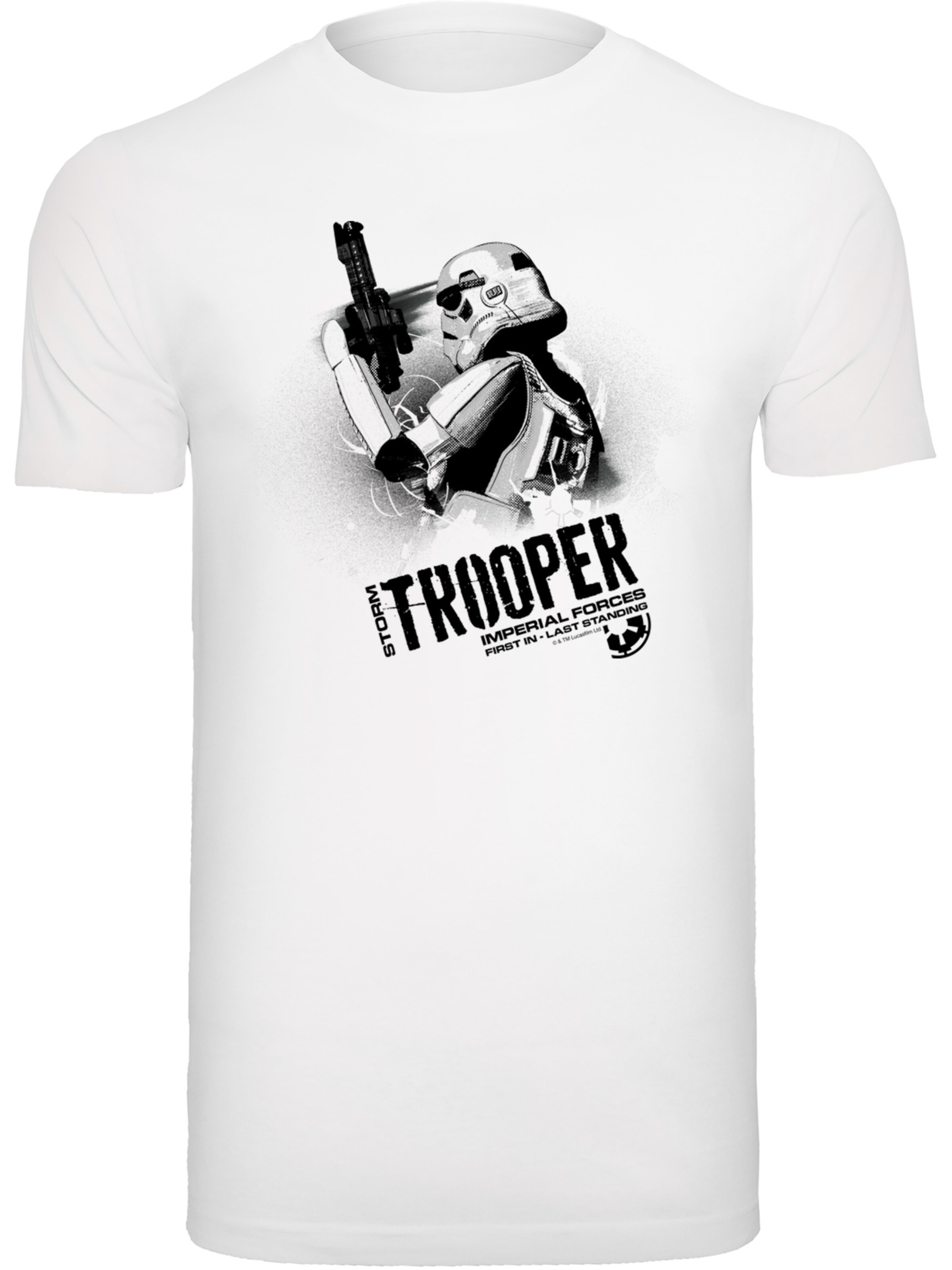 F4NT4STIC Shirt 'Star Wars Stormtrooper Imperial Forces' in White: front