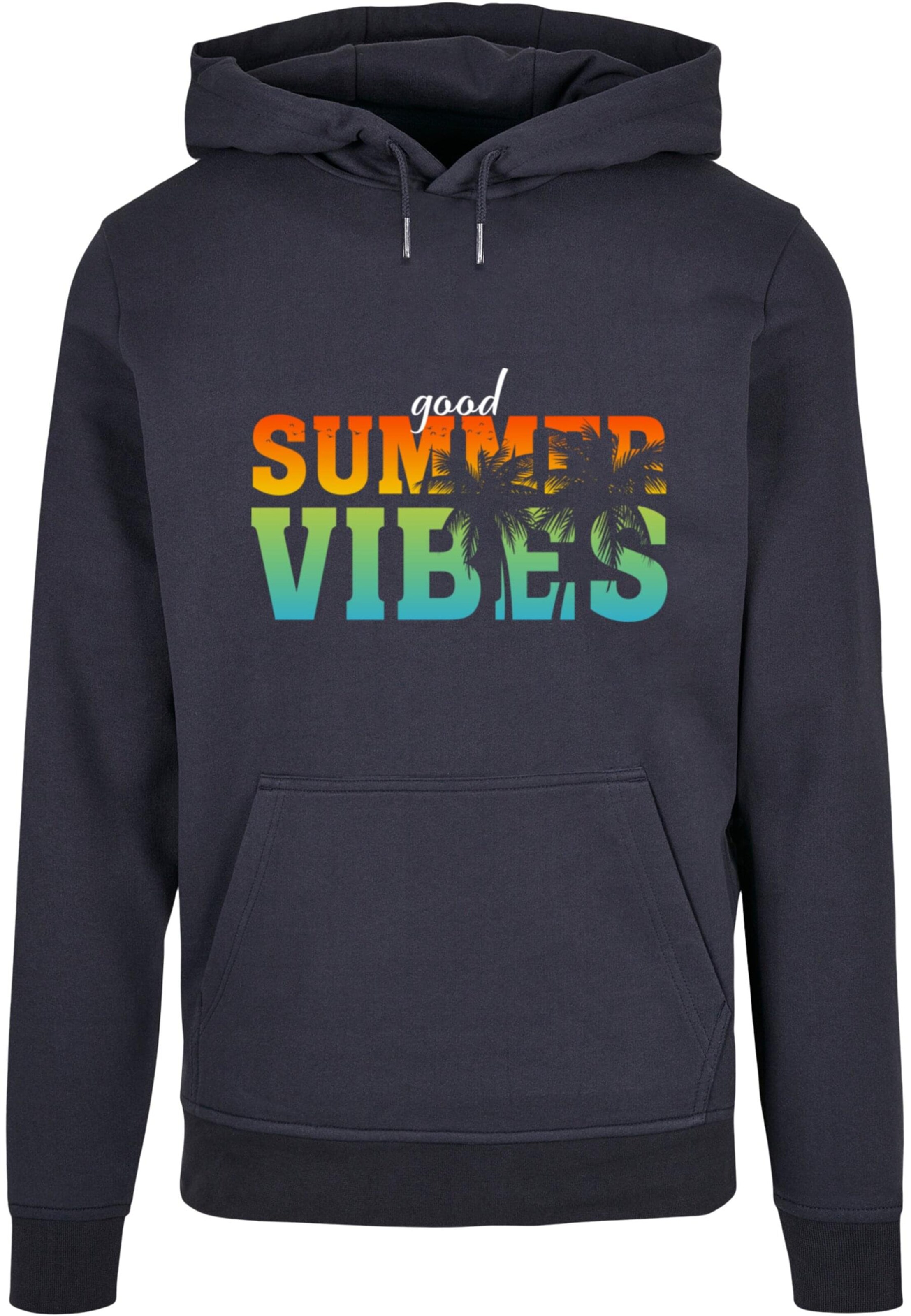 Merchcode Sweatshirt 'Good Summer Vibes' in Blue: front