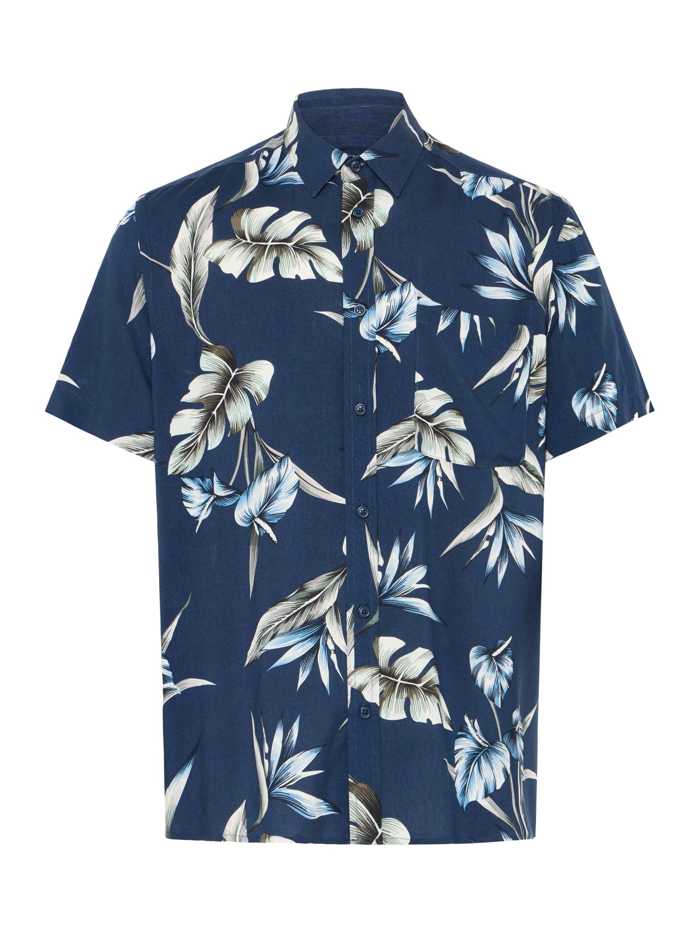 Fit confort Chemise ' BHAmelo Floral ' BLEND en bleu : devant