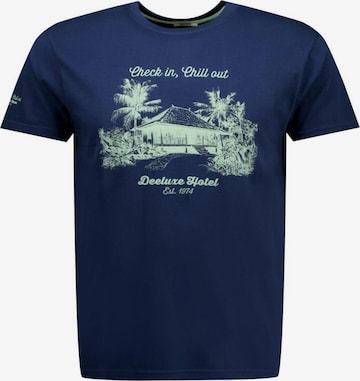 T-Shirt ' JUNGLE ' Deeluxe en bleu : devant