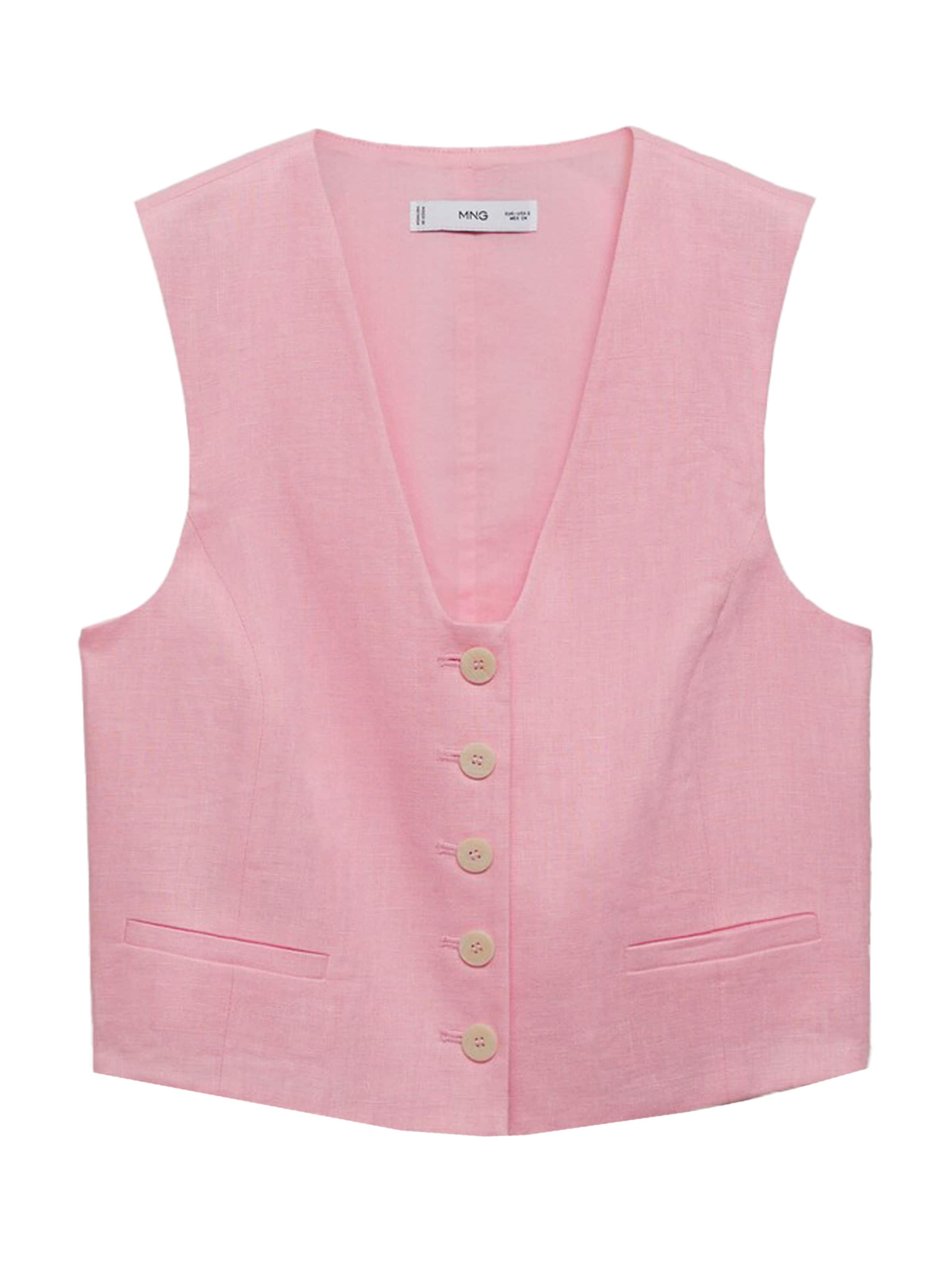 Vestă de costum 'BORELI' de la MANGO pe roz: față