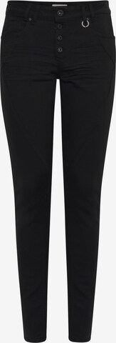 PULZ Jeans Skinny Röhrenjeans 'PZANNA' in Schwarz: predná strana