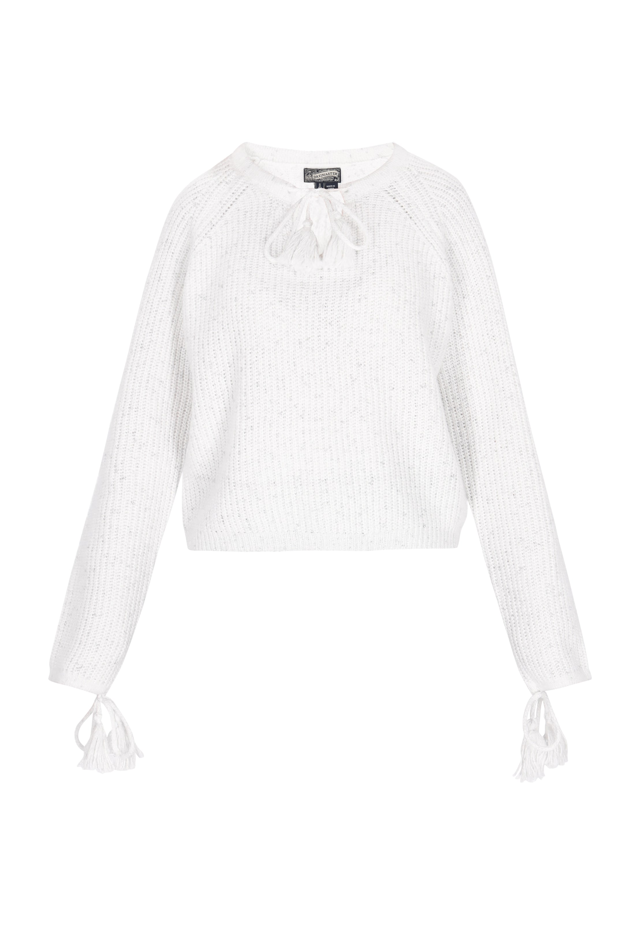 DreiMaster Vintage Πουλόβερ σε λευκό: μπροστά