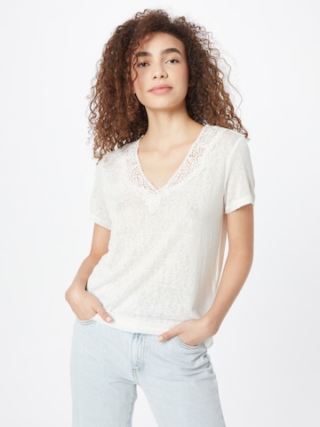ONLY Μπλουζάκι 'Nicki' σε λευκό: μπροστά
