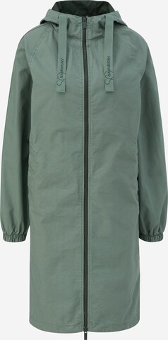 QS Between-Seasons Coat in Green: front