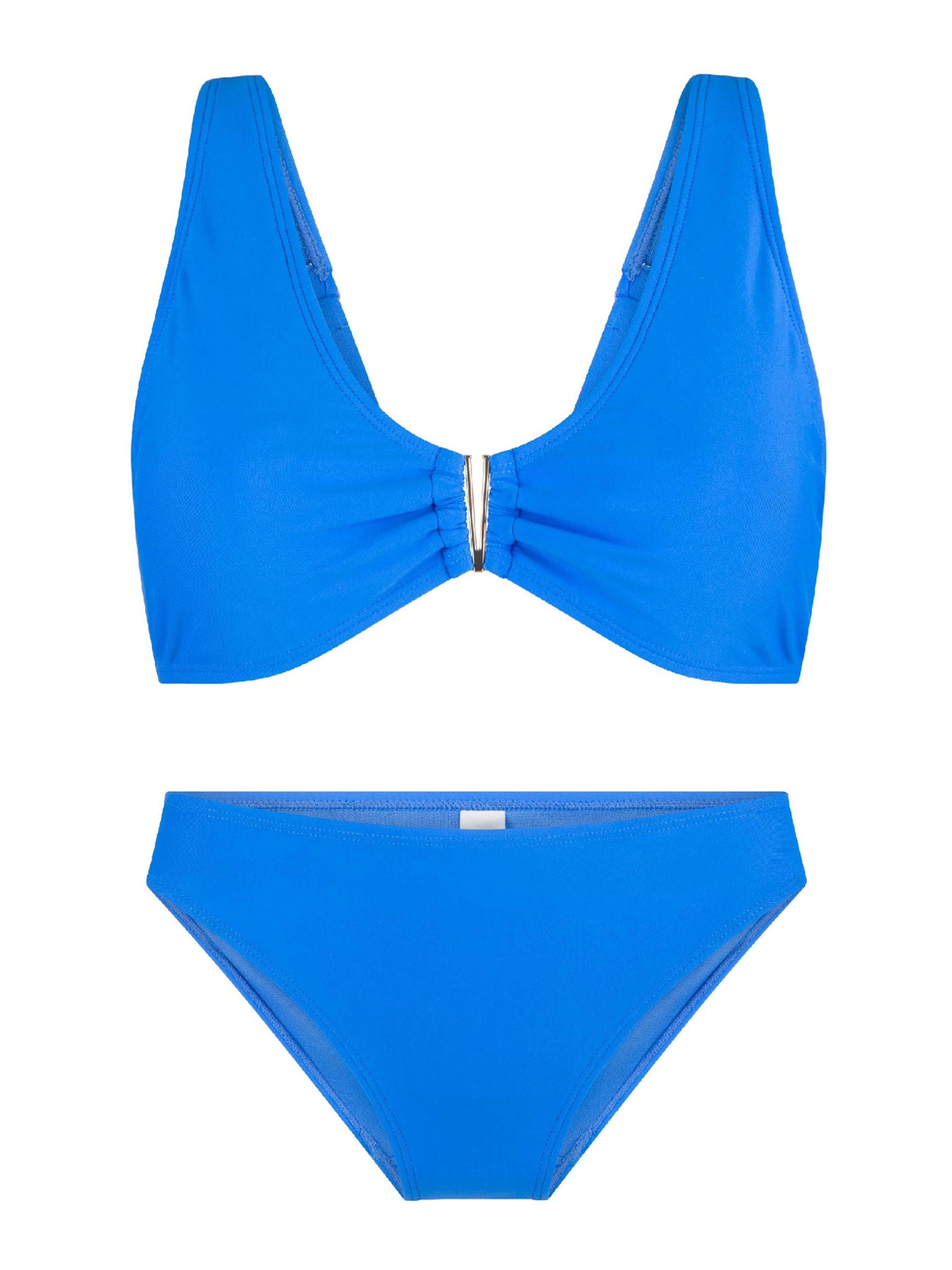 LingaDore Triangle Bikini in Blue: front