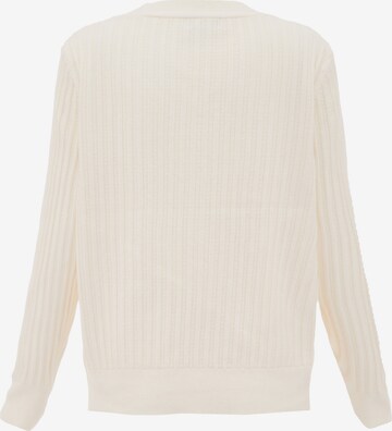 CELOCIA Knit Cardigan in White