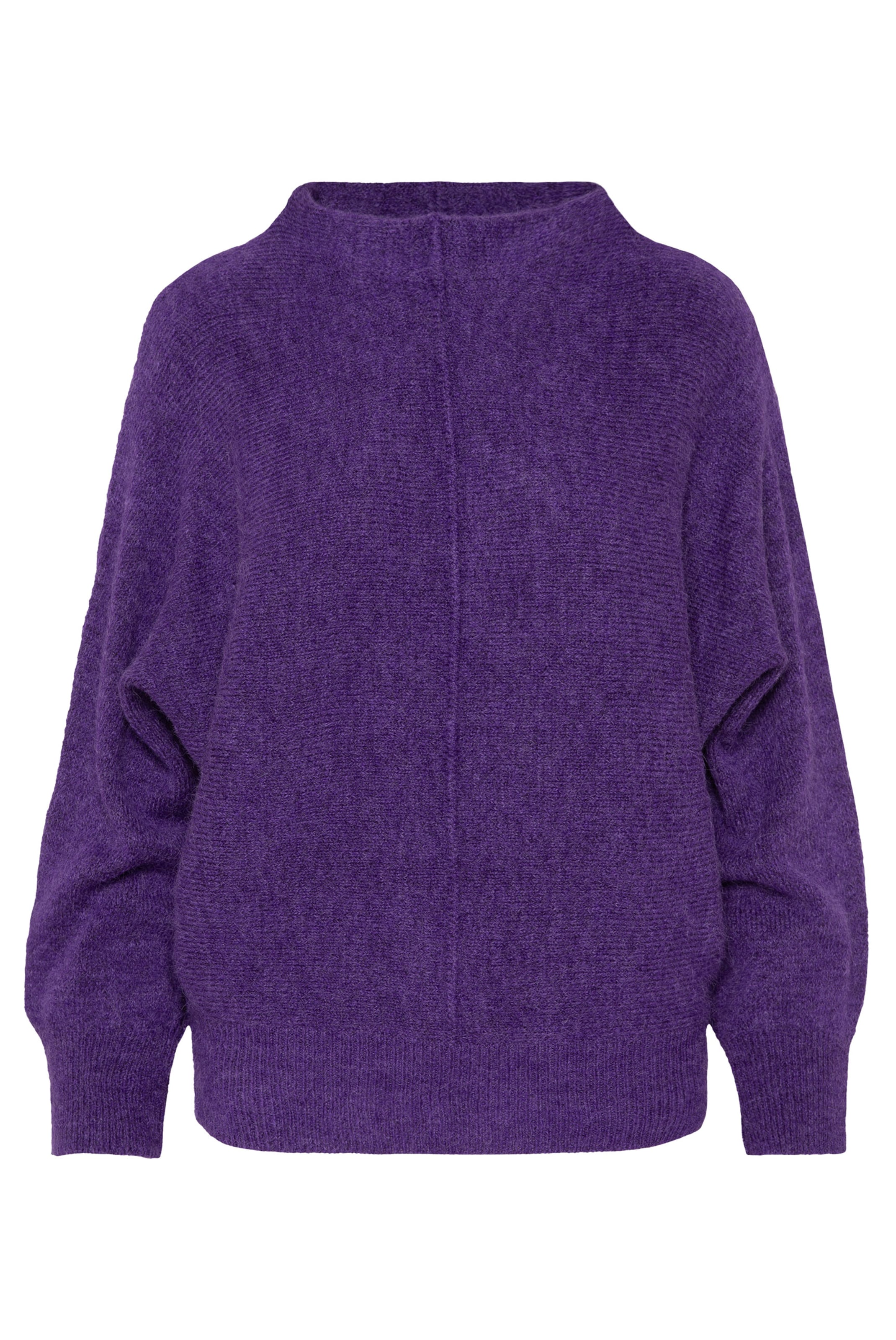 SENSES.THE LABEL Pullover mit Fledermausärmeln in Lila: Vorderseite
