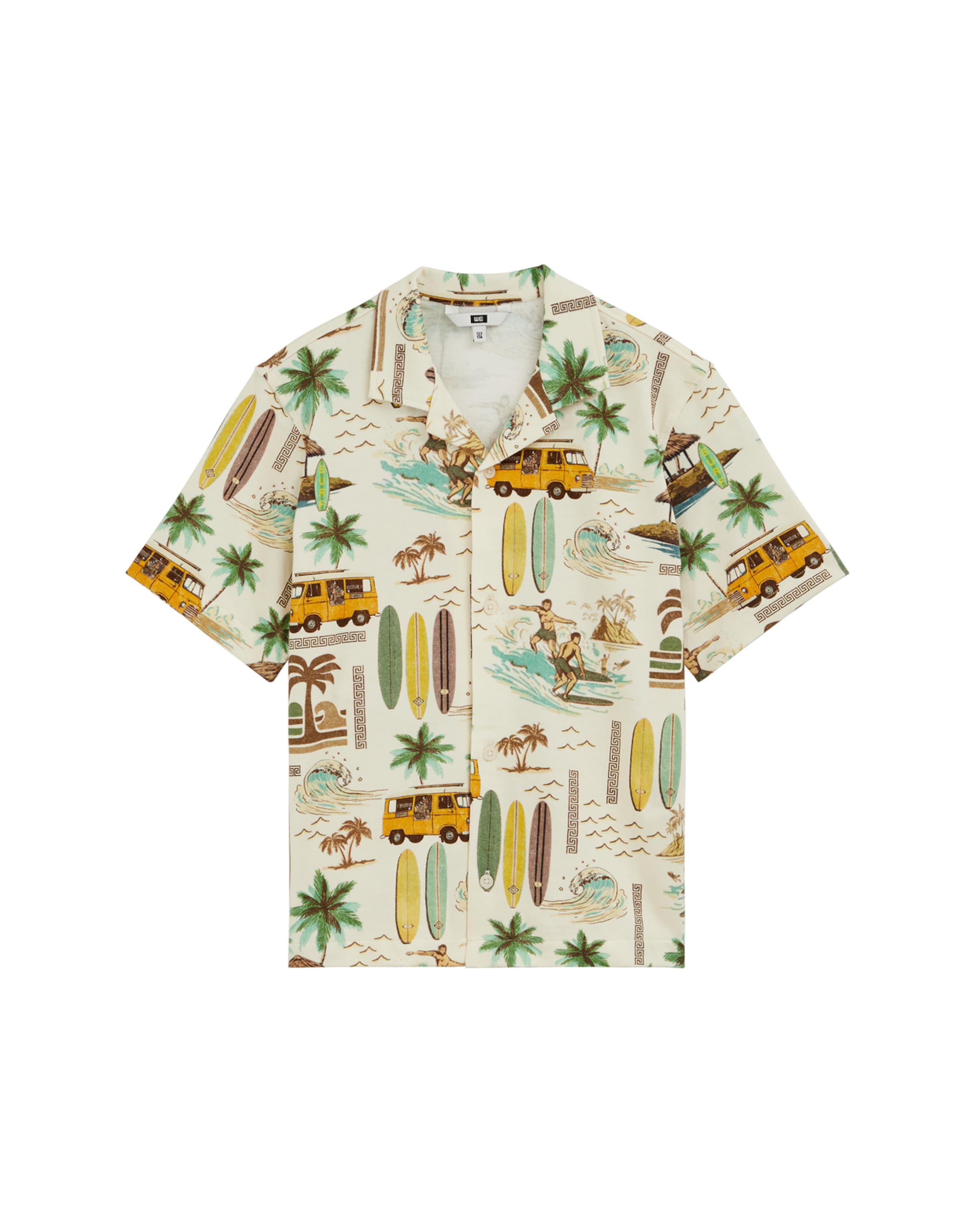 WE Fashion Средняя посадка Рубашка в Бежевый: спереди