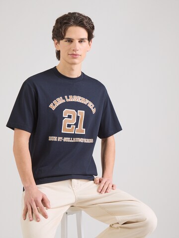mėlyna Karl Lagerfeld Marškinėliai: priekis