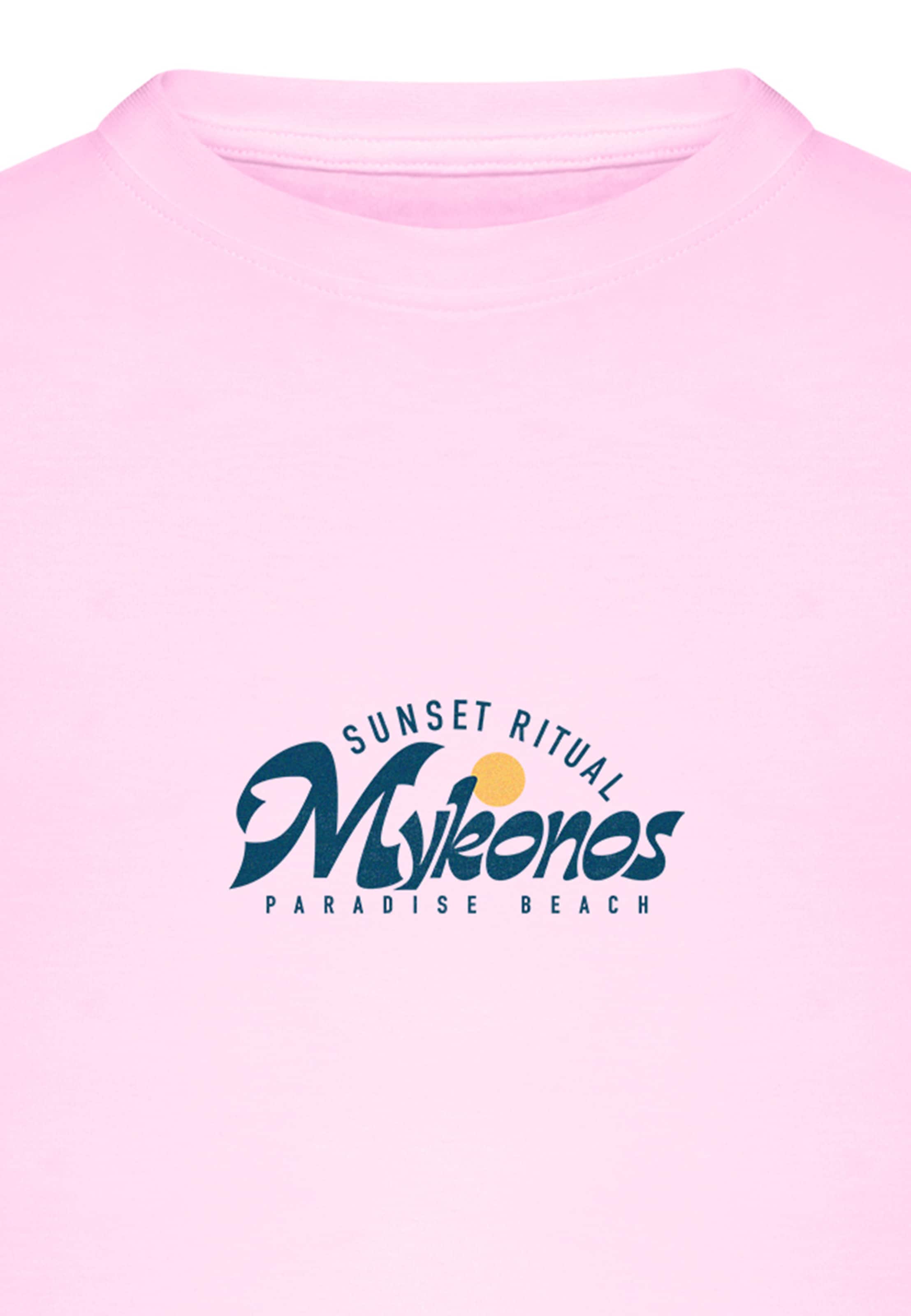 Mister Tee - Camisa 'Mykonos Mood' em rosa