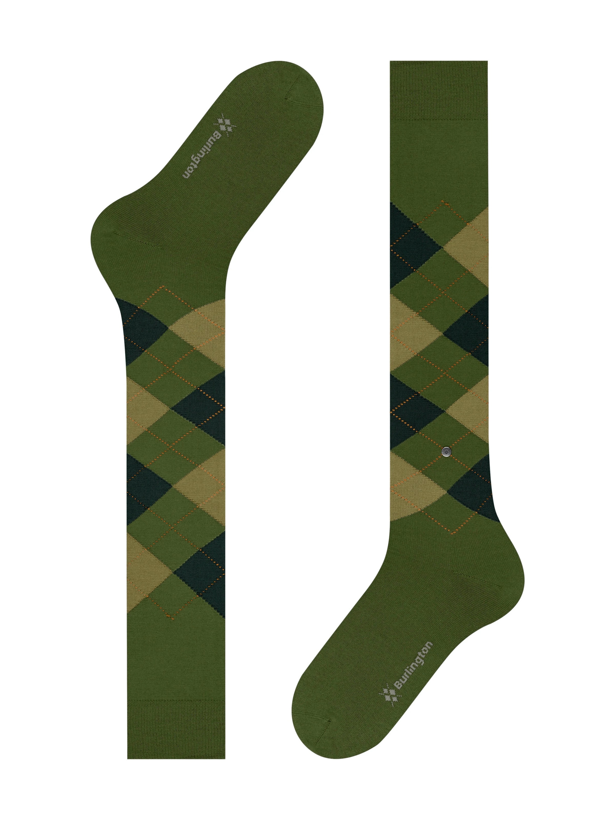 BURLINGTON Knee High Socks 'Edinburgh' in Green