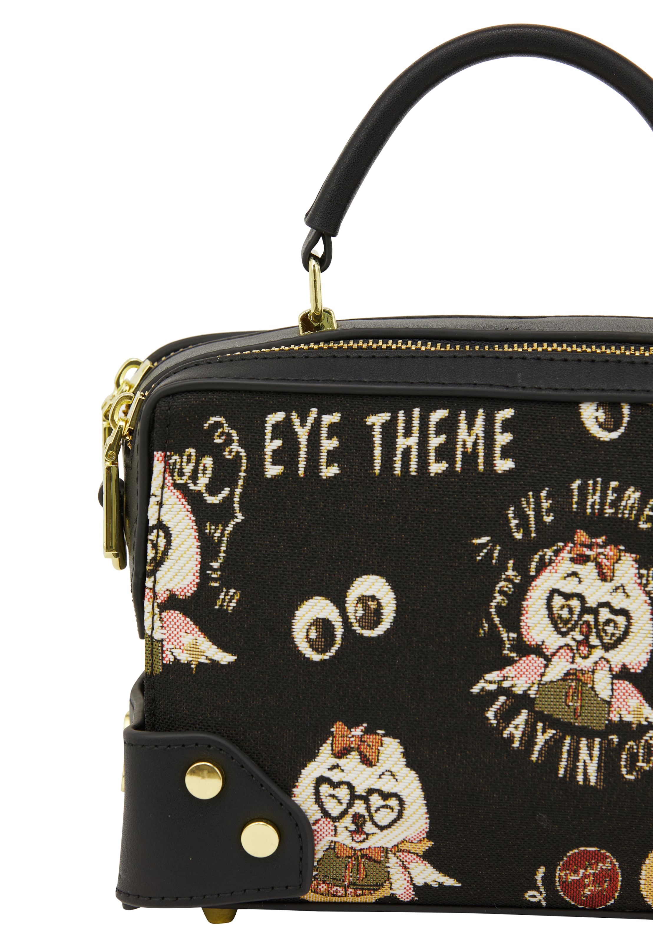 MYMO Τσάντα χειρός 'Pop Eyetheme' σε μαύρο