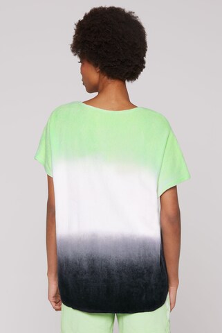 Soccx Frottee-Shirt mit Dip-Dye-Effekt in Grün