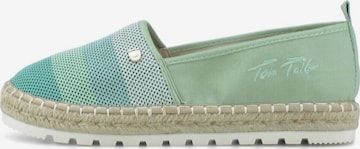 TOM TAILOR DENIM Espadrilles in Groen: voorkant