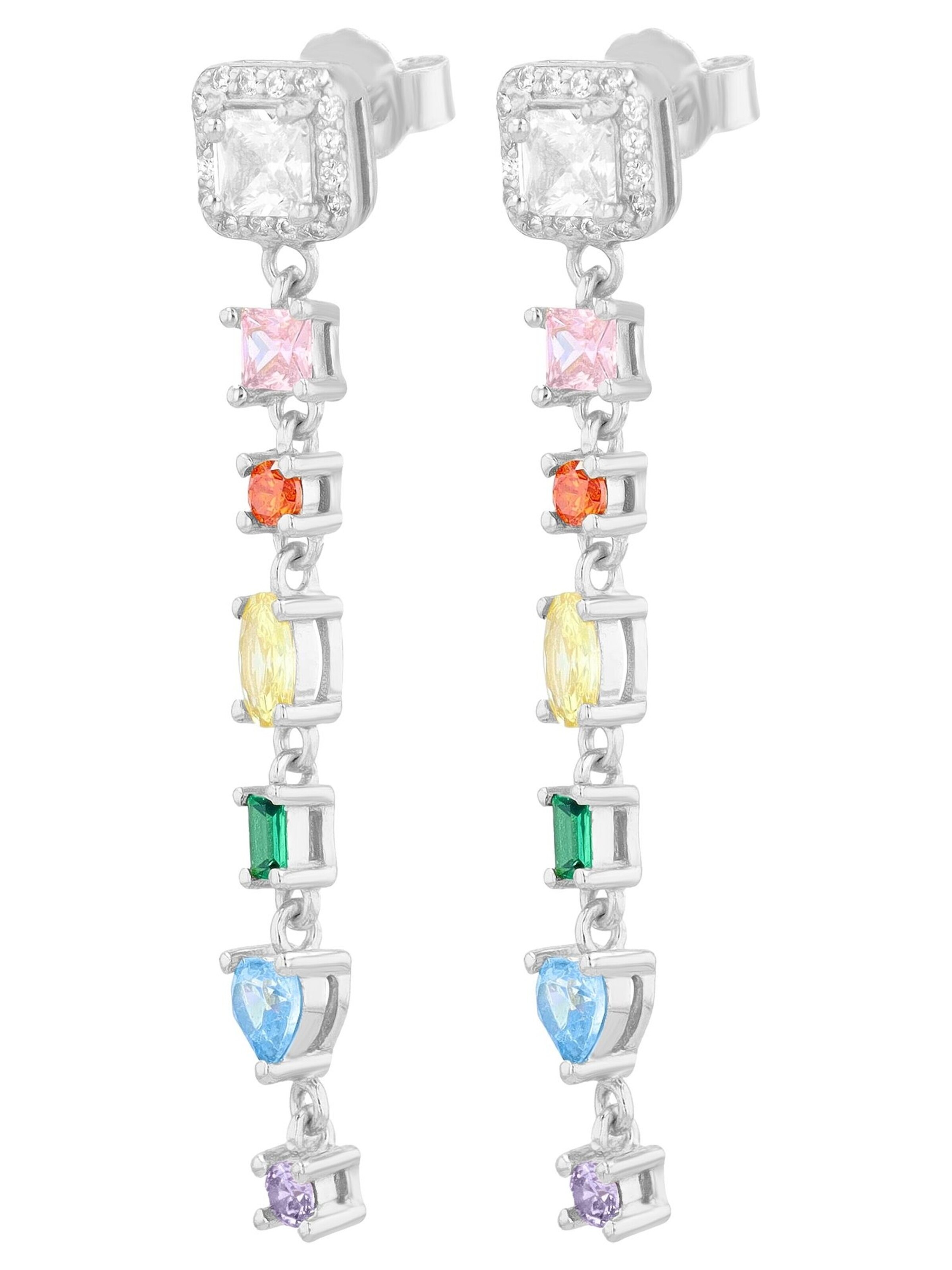 Akzent Earrings '"Mina" aus 925 Sterlingsilber, rhodiniert, langlebig' in Silver