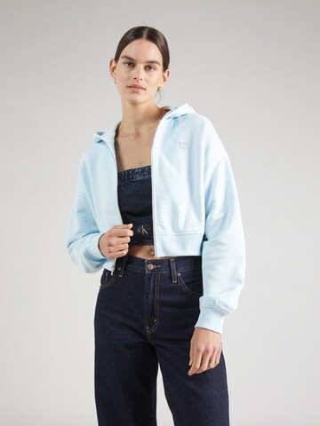 Calvin Klein Jeans Sweatvest in Blauw: voorkant