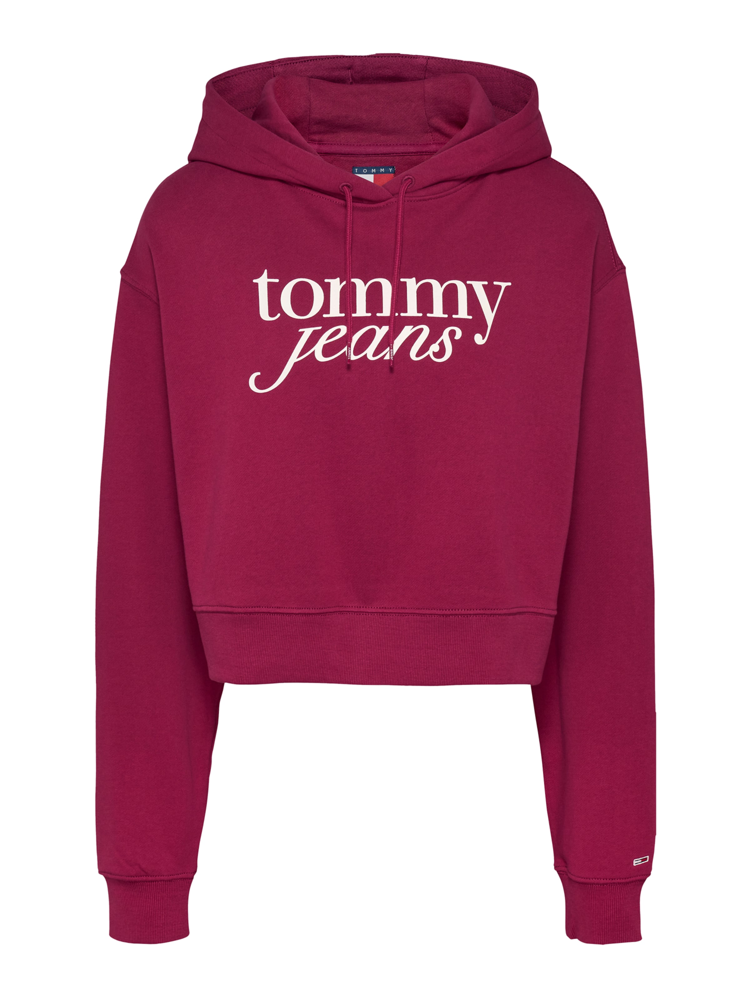 raudona Tommy Jeans Megztinis be užsegimo: priekis