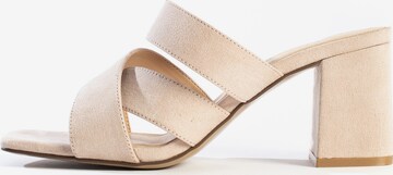 Celena Mules 'Connie' in Beige: front