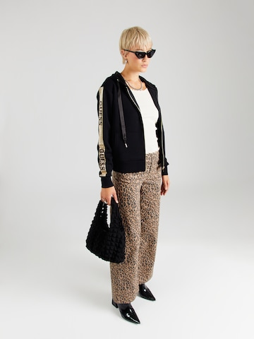 GUESS Sweatjacke in Schwarz