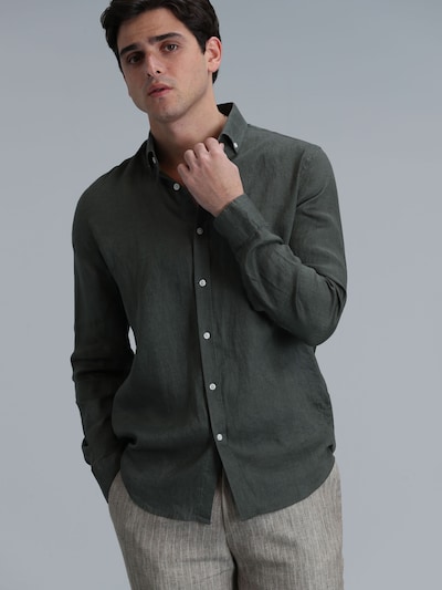 Lufian Button Up Shirt in Khaki, Item view