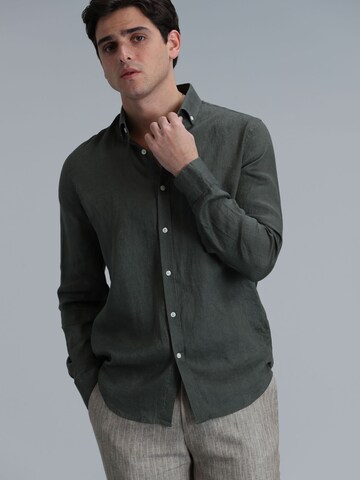Lufian Comfort fit Button Up Shirt in Green