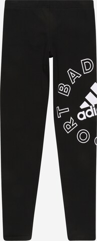 ADIDAS SPORTSWEAR Skinny Workout Pants in Black: front