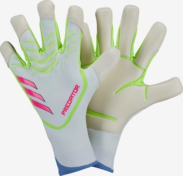 ADIDAS PERFORMANCE Athletic Gloves in White: front