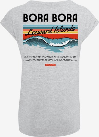T-shirt 'Bora Bora Leewards Island' F4NT4STIC en gris