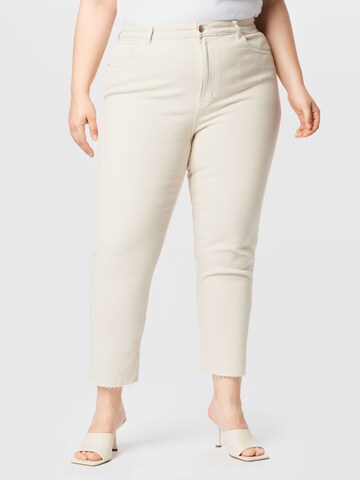 regular Jeans 'Mily' di ONLY Carmakoma in beige: frontale