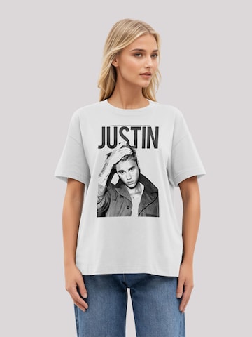 T-shirt 'Justin Bieber' F4NT4STIC en blanc