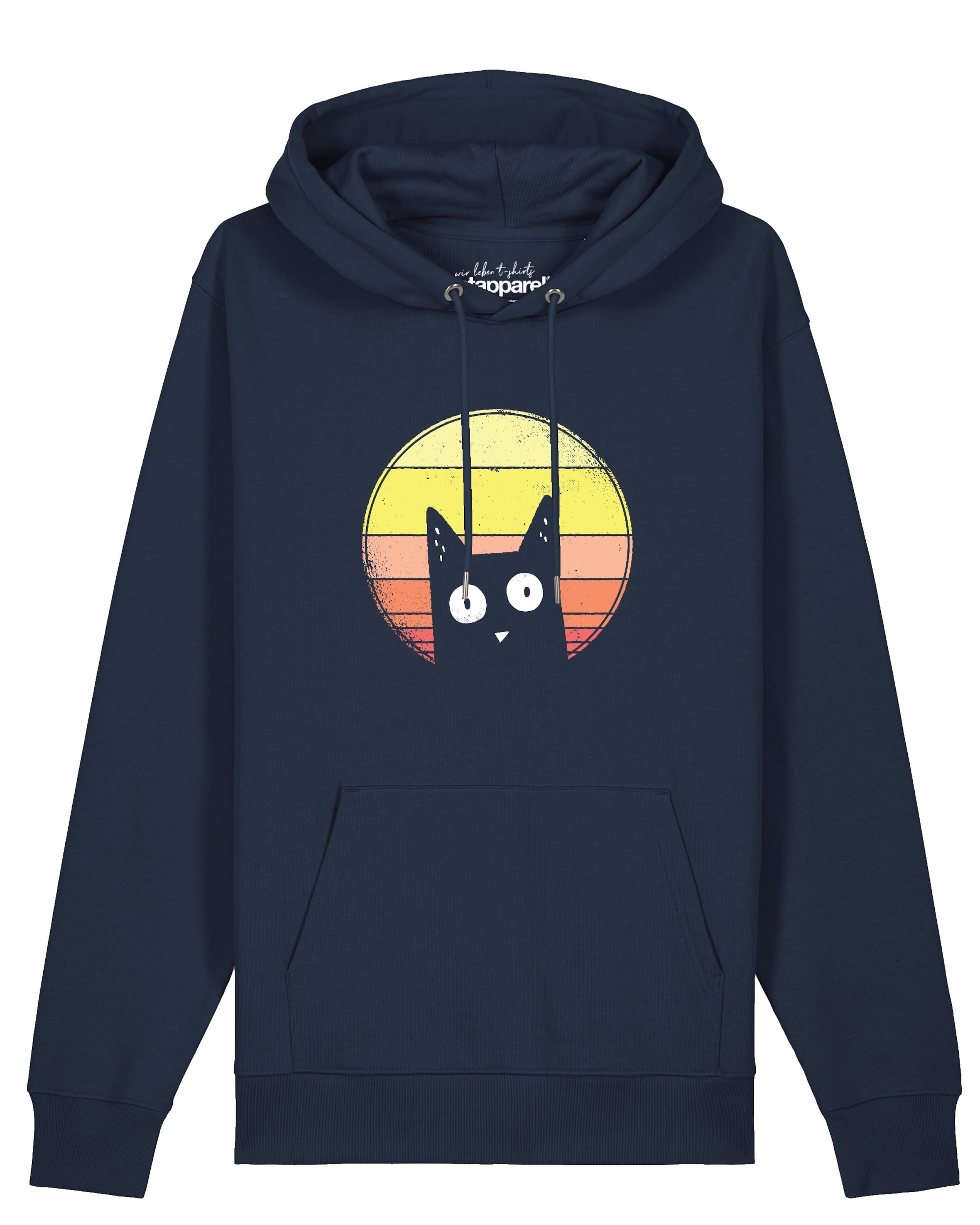 Sweat-shirt 'Sunset Cat' Watapparel en bleu : devant