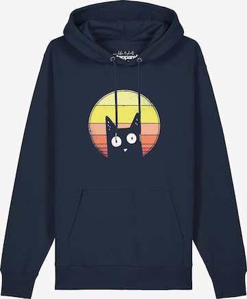Sweat-shirt 'Sunset Cat' Watapparel en bleu : devant