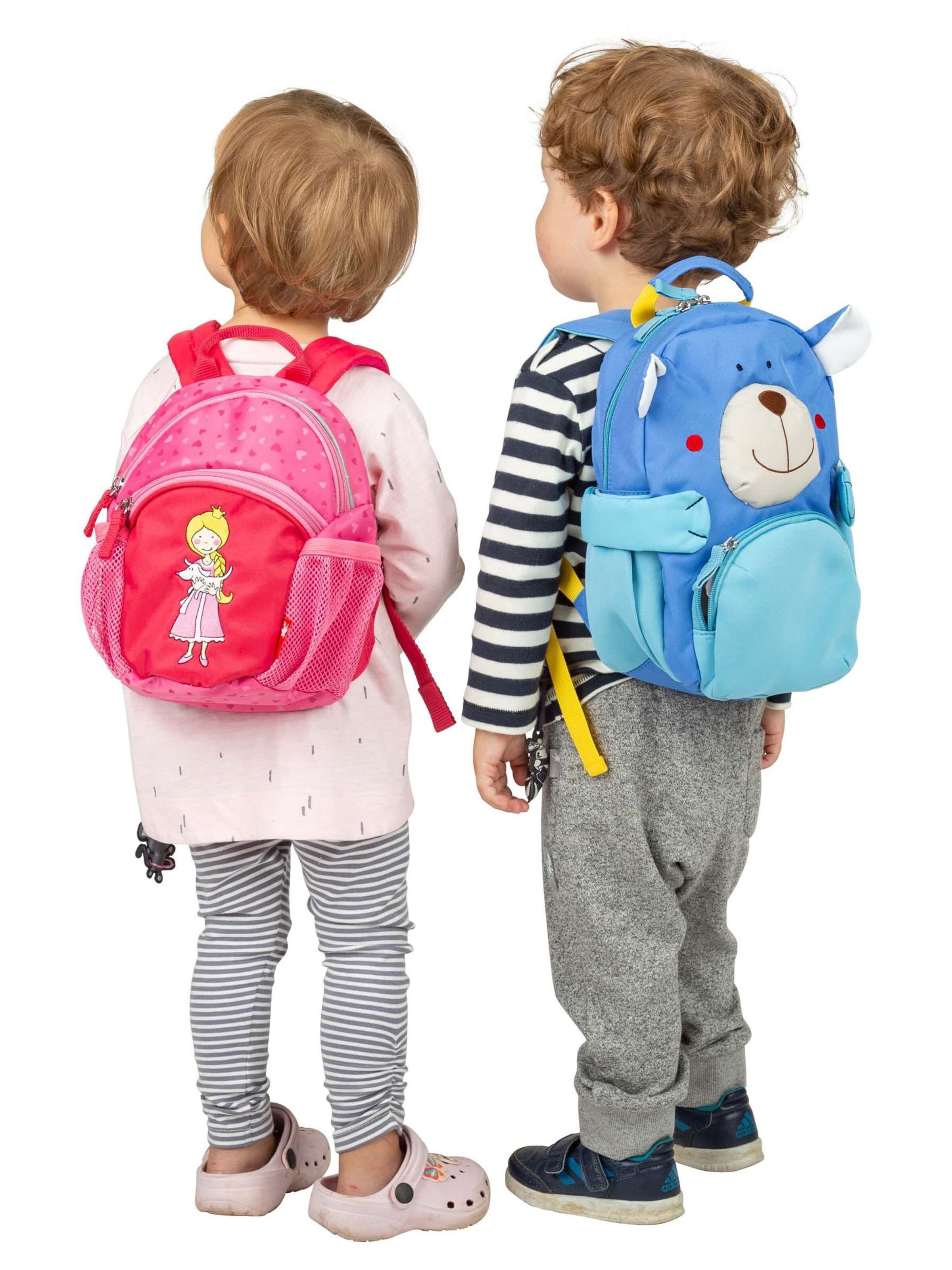 SIGIKID Backpack 'Kindergarten Rucksack fröhliches Tiergesicht, 5,2 Liter' in Blue