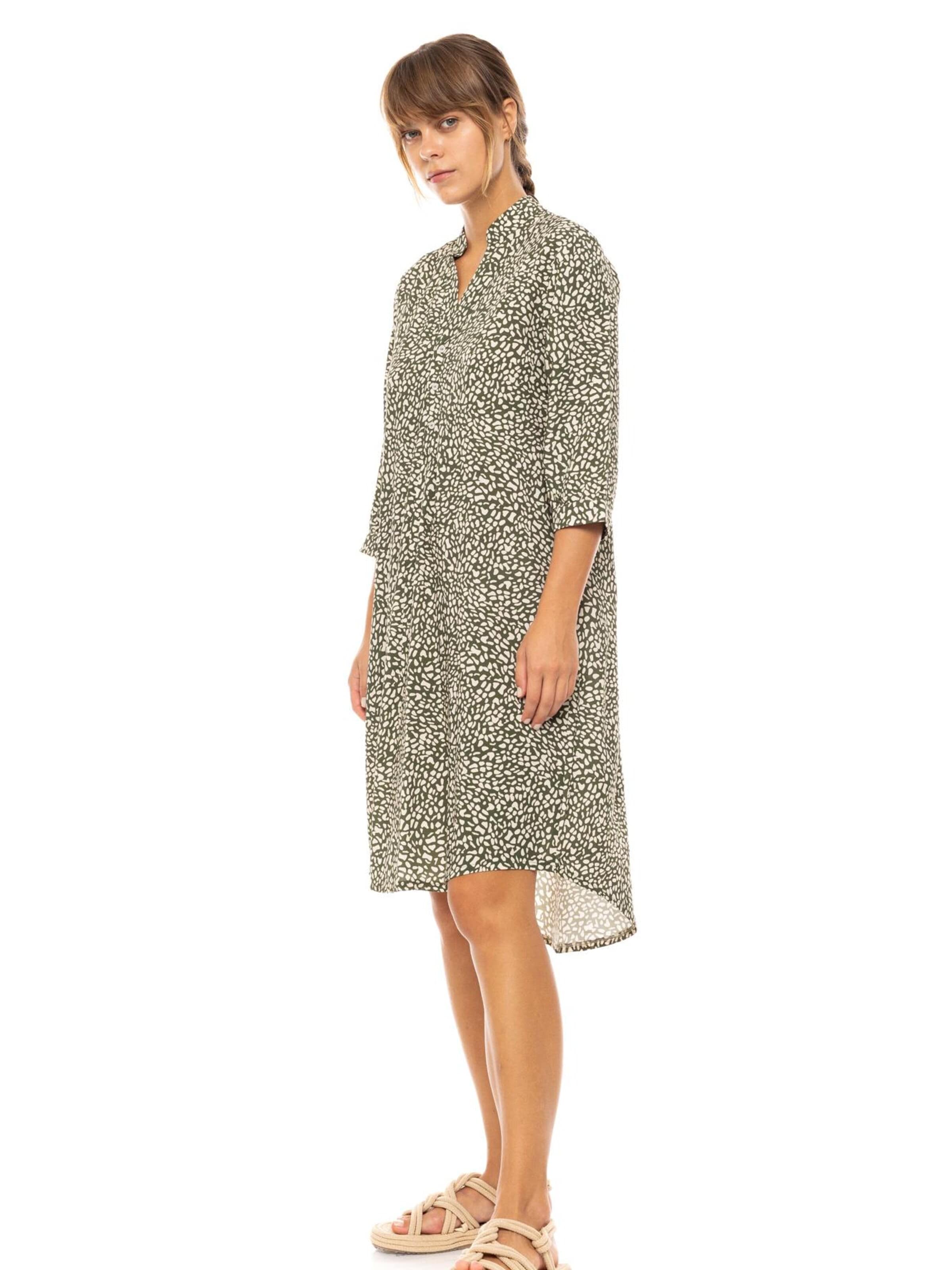 Pink Label Jurk 'BEACHWEAR DITSY GREEN' in Groen
