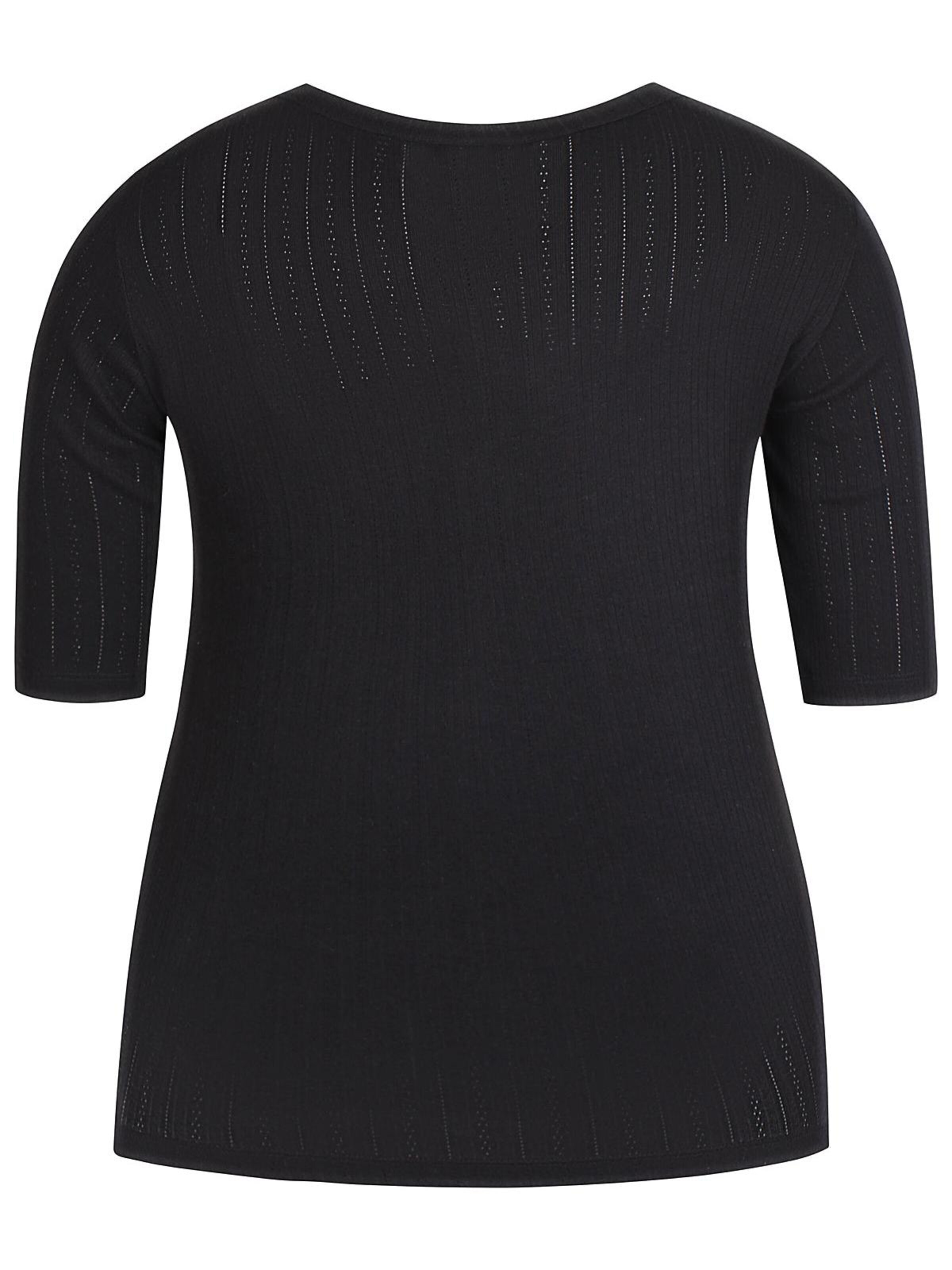 Anyday Gebreide top 'Magnolia 349' in Zwart