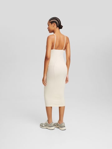 Bershka Knit dress in Beige