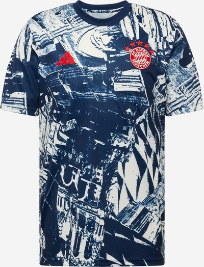 ADIDAS PERFORMANCE T-Shirt fonctionnel 'FC Bayern München Pre-Match' en marine / rouge / blanc cassé, Vue avec produit