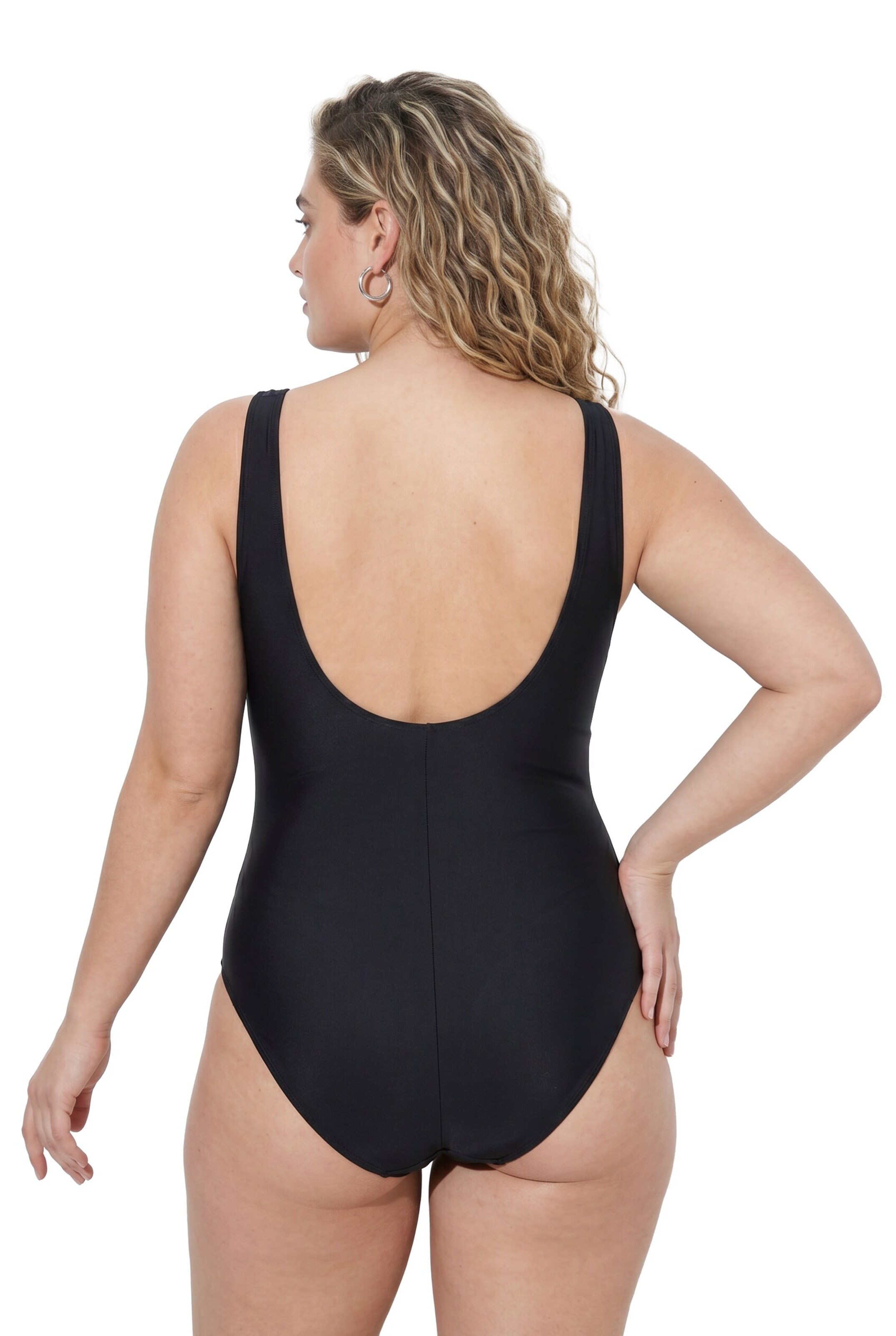 Ulla Popken Classic Swimsuit dress in Black