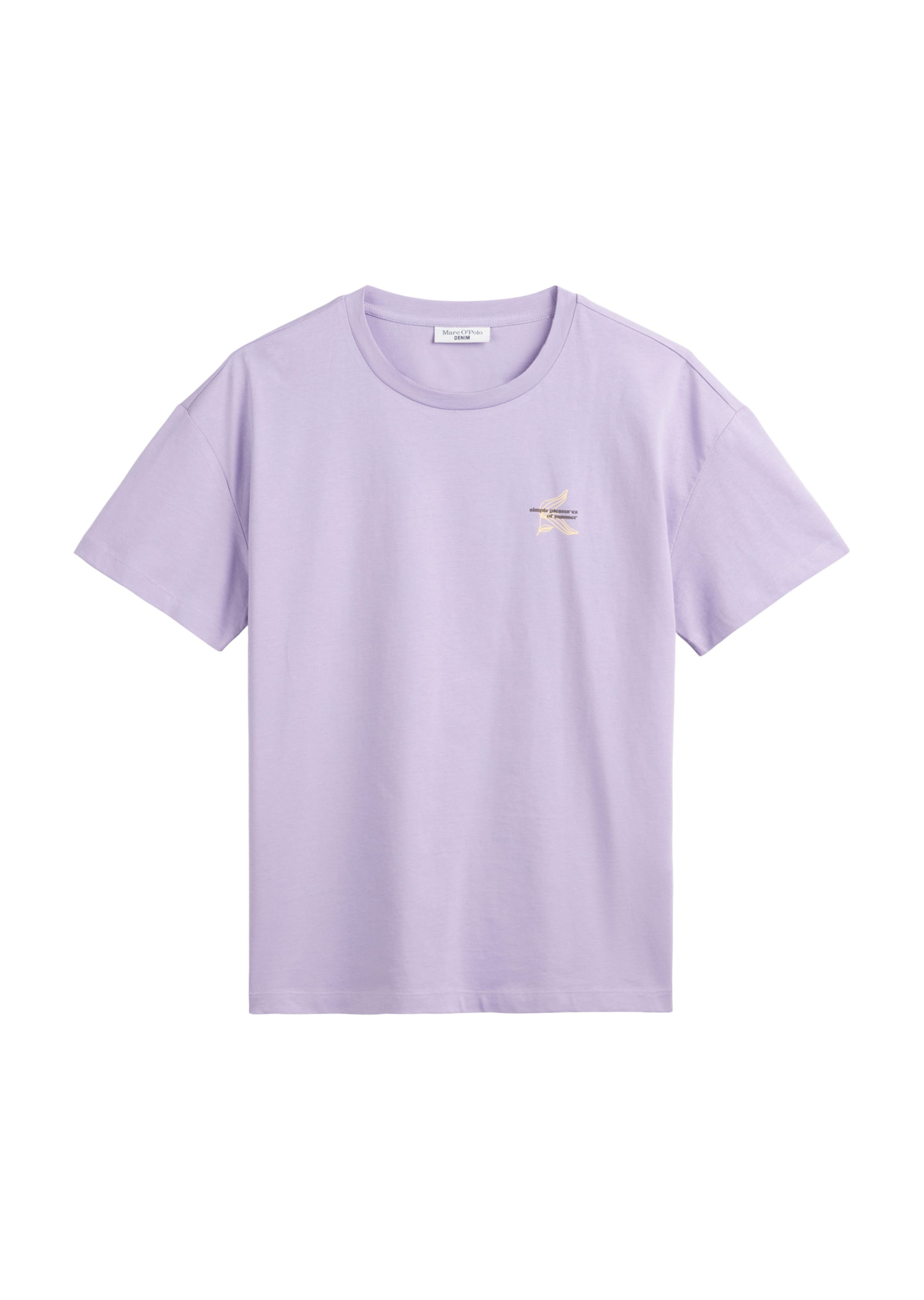 Marc O'Polo DENIM T-shirt en beige clair / chocolat / lilas, Vue avec produit
