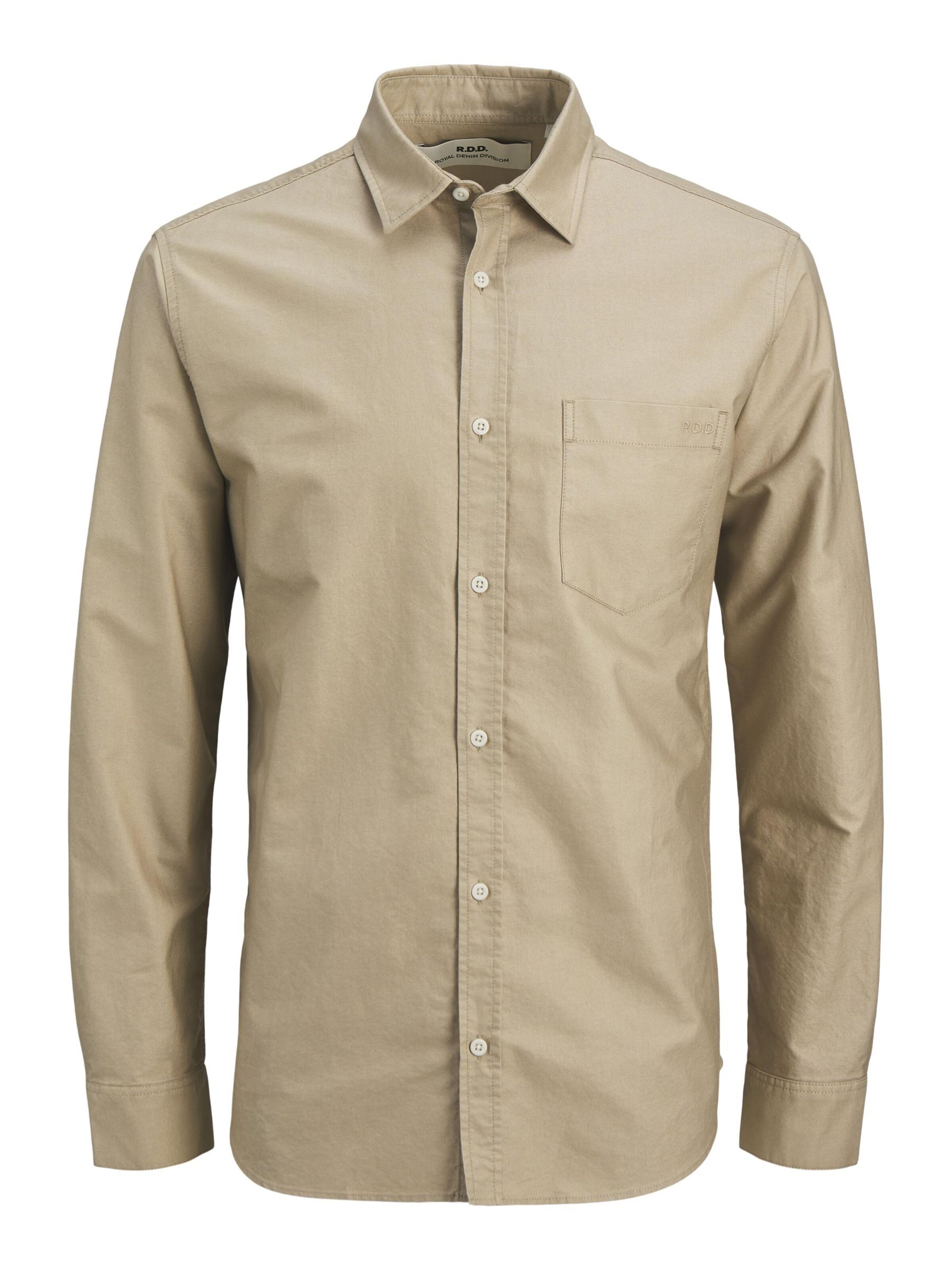 R.D.D. ROYAL DENIM DIVISION - Ajuste confortable Camisa 'RDDLESNER' en beige: frente