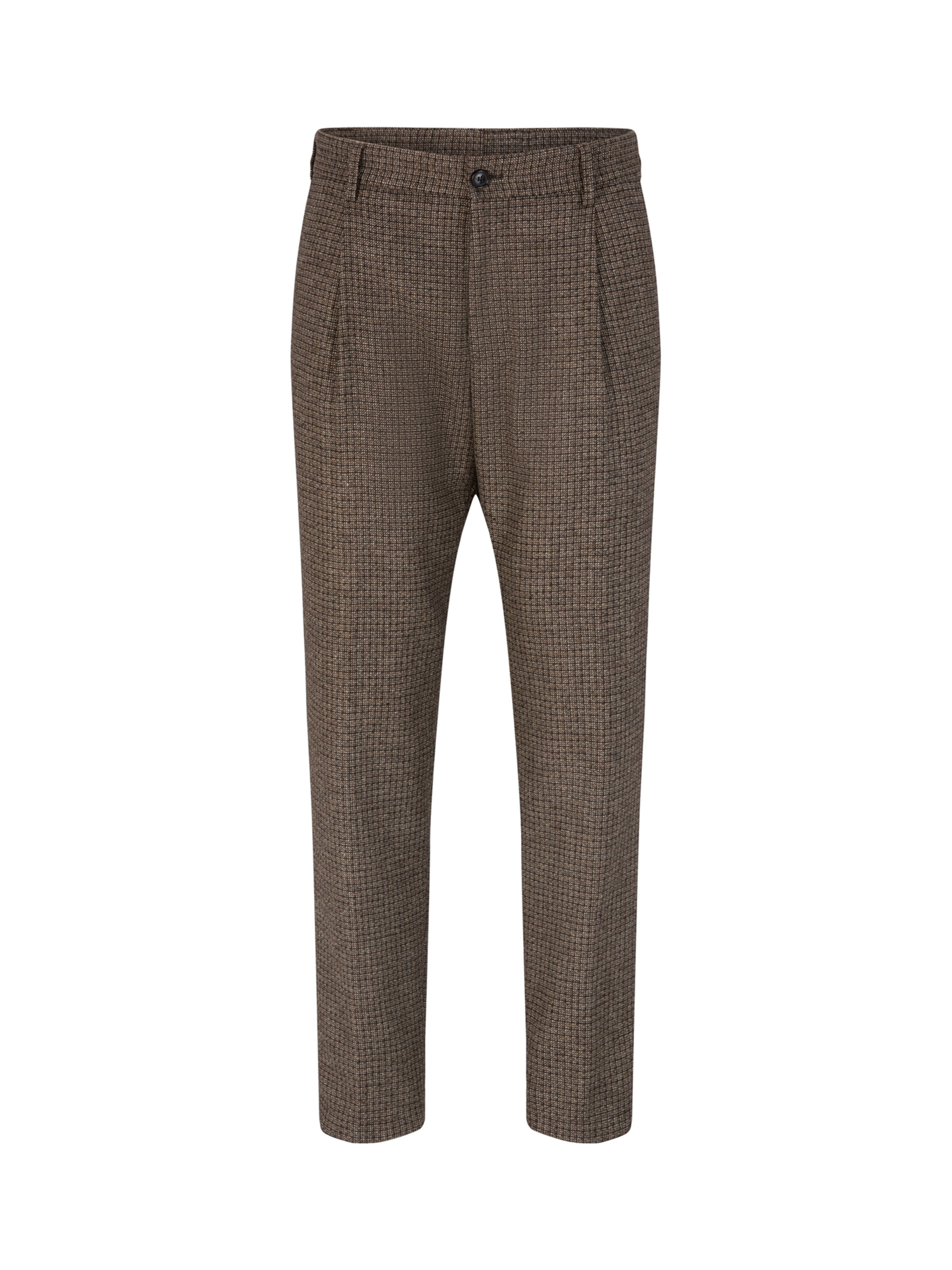 STRELLSON Regular Bügelfaltenhose 'Lois' in Braun: Vorderseite