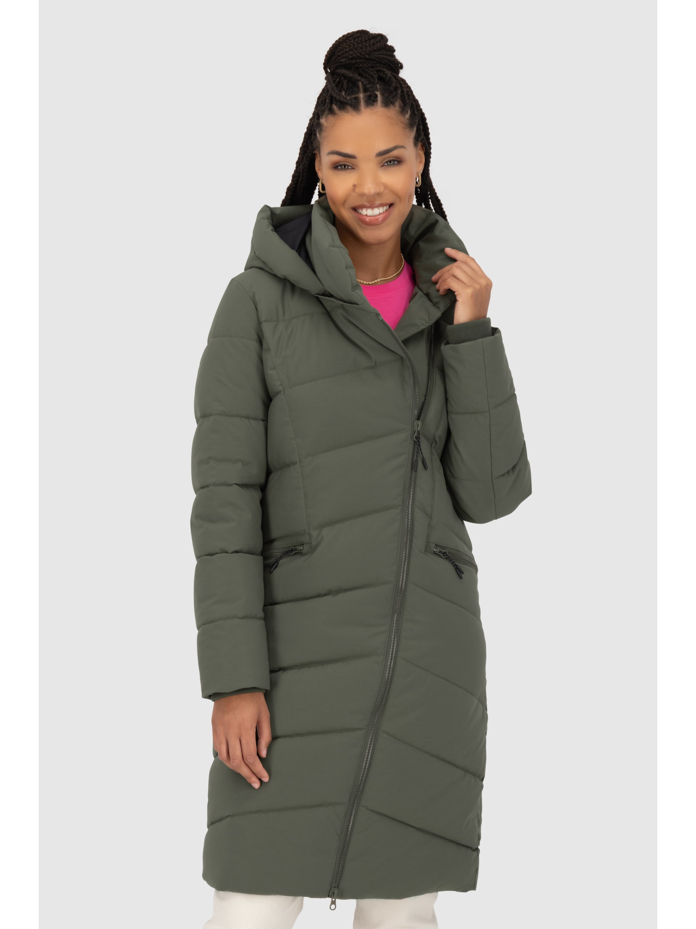 Giacca invernale 'NimaAK A' di alife & kickin in verde: frontale