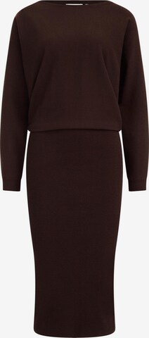 WE Fashion Knitted dress in Brown: front