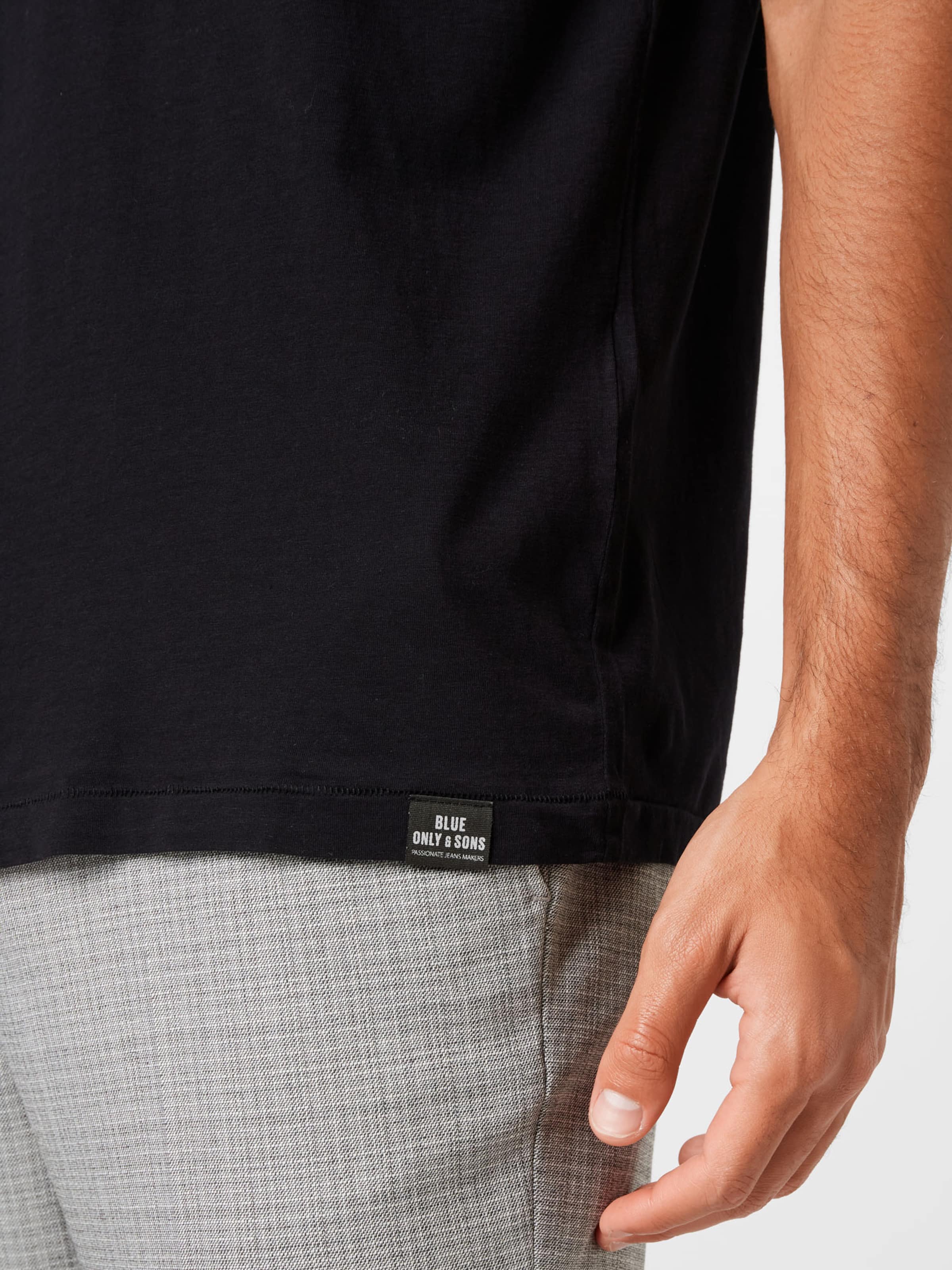 Männer Shirts Only & Sons T-Shirt 'LAGO' in Schwarz - AG92153