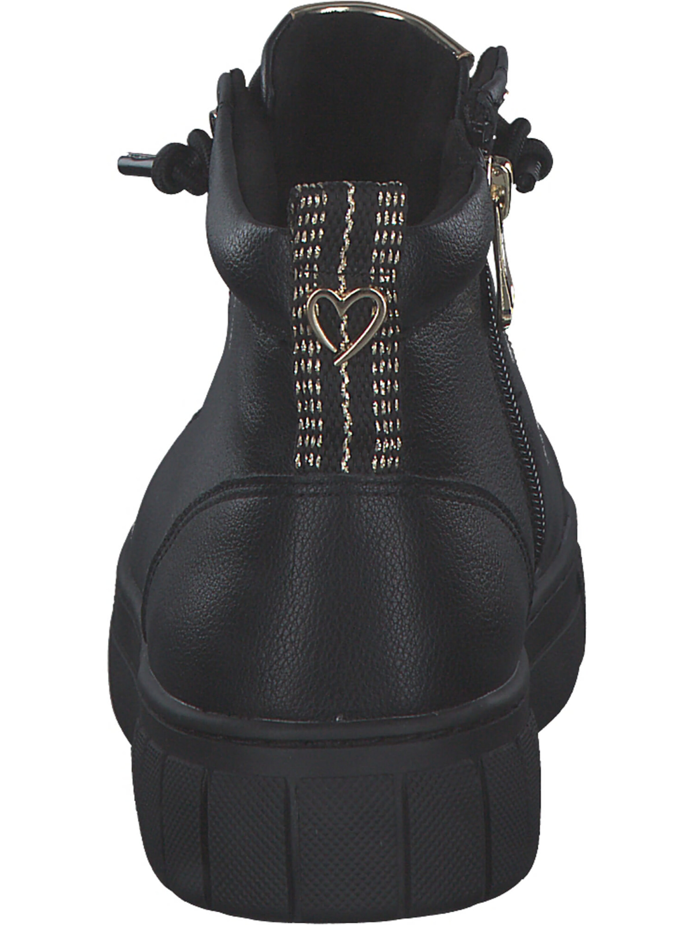 MARCO TOZZI Schnürstiefelette in Schwarz