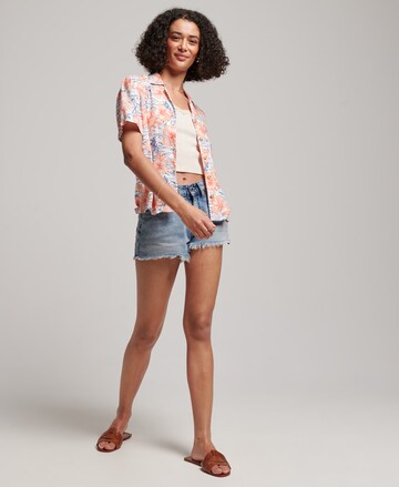 Superdry Bluse 'Vintage Beach Resort' in Blau