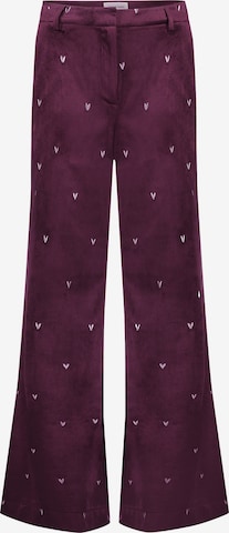 Wide Leg Pantalon Fabienne Chapot en violet : devant